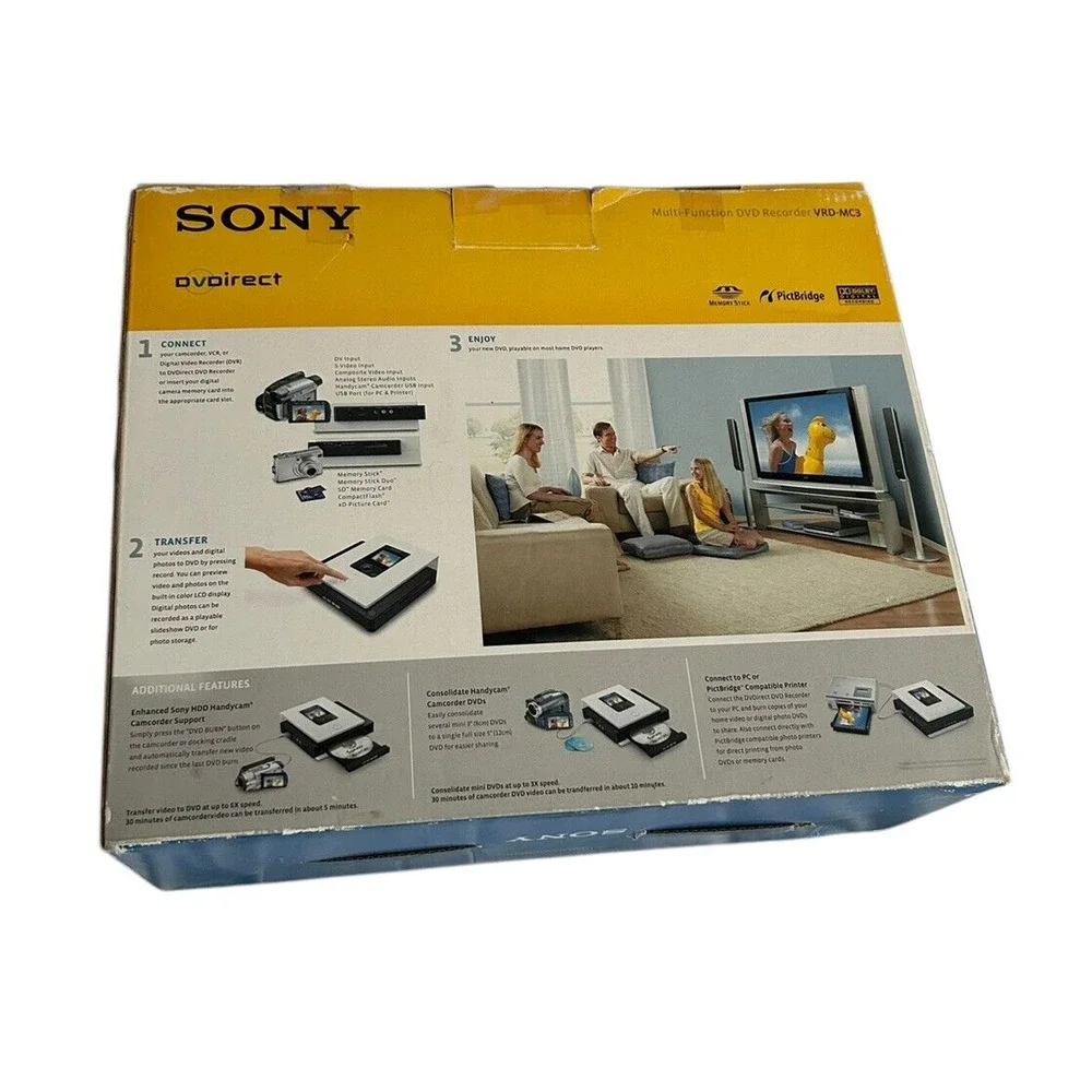 SONY DVDirect VRD-MC3 Multi-Function DVD Recorder Home Movies to DVD with No PC